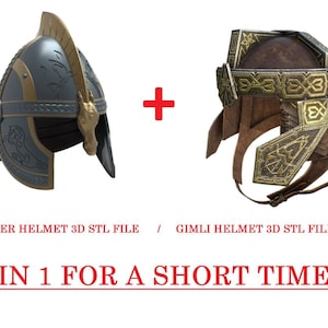 Casco 3D STL de El Señor de los Anillos: Armadura de cosplay de Gimli y Éomer (Descarga digital)