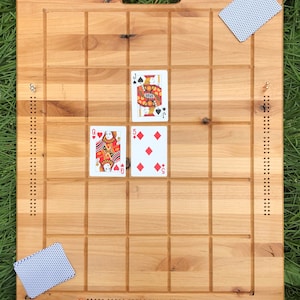 Cross Cribbage Board Game with a Storage for Stainless Steel Pegs for Easy Travel with Deck of Cards Cribbage's board Game Personalized Gift