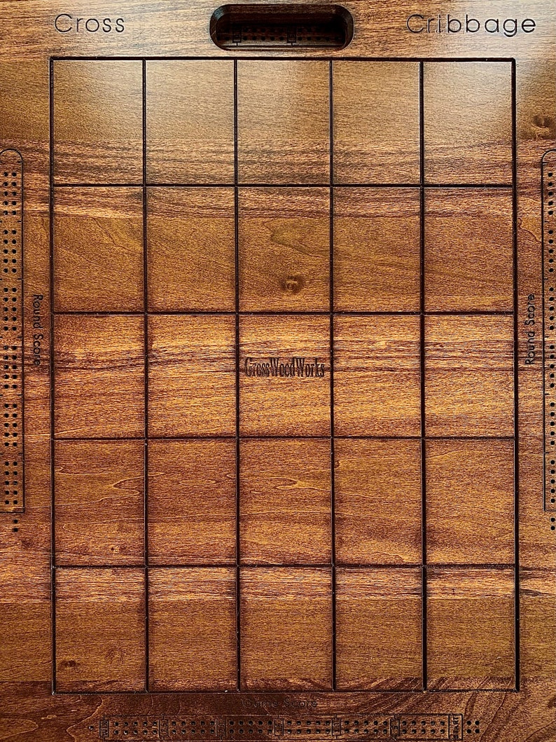Cross Crib a Cribbage Board Game With a Storage for Stainless Etsy