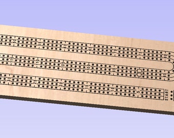 Cribbage Board Game CNC File SVG PDF DxF Project Ideas Download DiY