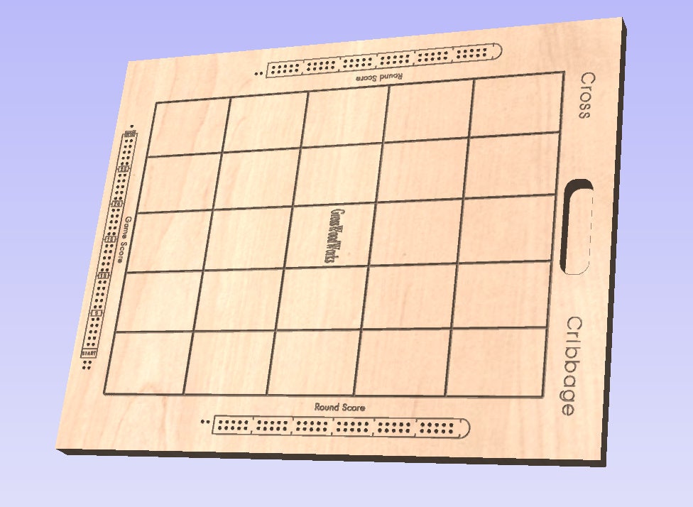 CNC File Cross Cribbage Game Board  SVG PDF Dxf Download Diy Ideas