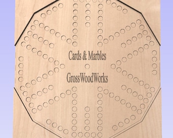 Carbles Jokers and Marbles Board Game Wahoo Tock CNC File PDF SVG DxF Download Templet