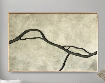 Beige Wabi Sabi Wall Art Beige Abstract Texture Painting Large Beige Minimalist Wall Art Beige Texture Canvas Painting Neutral Wall Decor