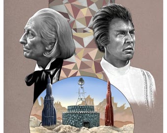 Doctor Who Print - The Space Museum | 148mm square | 1st Doctor | William Hartnell