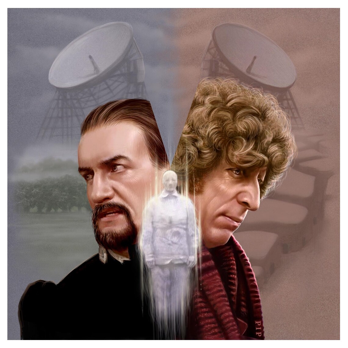Doctor Who Print - Logopolis | 148mm Square | 4th Doctor | Tom Baker ...