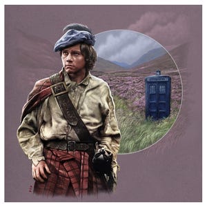 Doctor Who Print - The Highlanders | 148mm square | 2nd Doctor | Patrick Troughton | Polly | Ben | Jamie