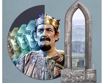 Doctor Who Print - The King's Demons | 148mm square | 5th Doctor | Peter Davison | Tegan | Turlough