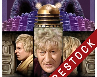 Doctor Who Print - Planet of the Daleks | 148mm square | 3rd Doctor | Jon Pertwee | Jo Grant
