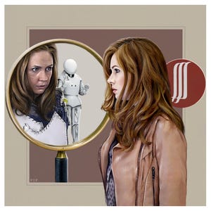 Doctor Who Print - The Girl Who Waited | 148mm square | 11th Doctor | Matt Smith | Amy Pond
