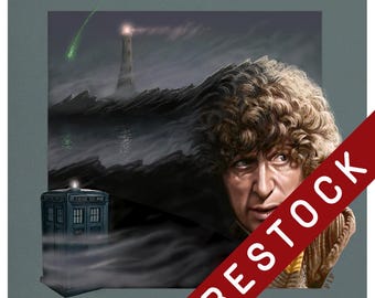 Doctor Who Print - Horror of Fang Rock (Original Version) | 148mm square | 4th Doctor | Tom Baker | Leela