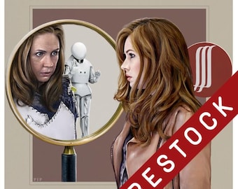 Doctor Who Print - The Girl Who Waited | 148mm square | 11th Doctor | Matt Smith | Amy Pond