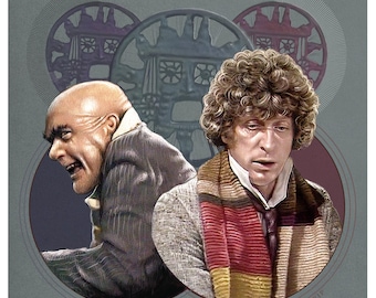 Doctor Who Print - The Sun Makers | 148mm square | 4th Doctor | Tom Baker | Leela