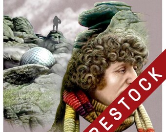 Doctor Who Print - The Sontaran Experiment | 148mm square | 4th Doctor | Tom Baker | Sarah Jane Smith