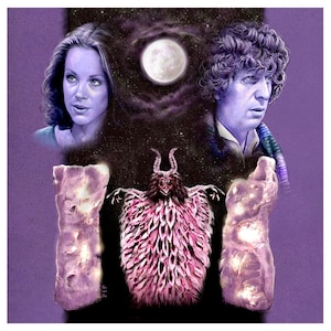 Doctor Who Print - The Stones of Blood | 148mm square | 4th Doctor | Tom Baker | Romana