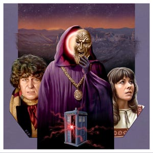 Doctor Who Print - The Masque of Mandragora | 148mm square | 4th Doctor | Tom Baker | Sarah Jane Smith