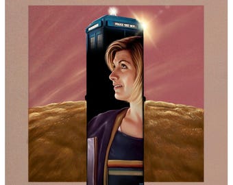Doctor Who Print - The Ghost Monument | 148mm square | 13th Doctor | Jodie Whittaker