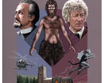 Doctor Who Print - The Daemons (148mm square)