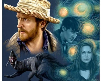 Doctor Who Print - Vincent and the Doctor | 148mm square | 11th Doctor | Matt Smith | Amy Pond