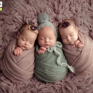 Enchanting Newborn Photography Cotton Wrap - Natural Baby Photo Prop