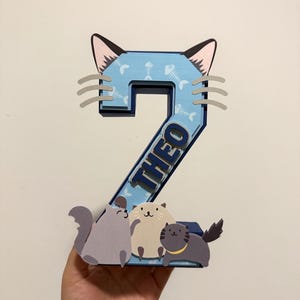 Kitten 3D Letter, Cat 3D Letter, Are You Kitten Me Party, Kitten Theme Party, Cat Party Decor, Kitten Birthday Decor, Cat Birthday Decor