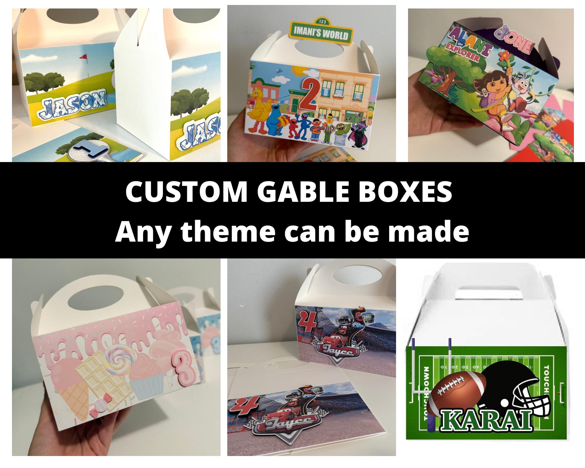 Custom Gable Boxes, Custom Party Boxes, Gable Boxes for Kids Party ...