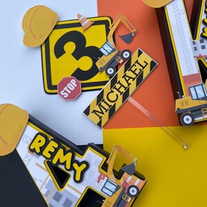 Construction party, Construction Party supplies, construction 3D letter, Construction cake topper, Build party, Builder party construction