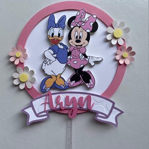 Topper per torta Minnie, Topper per torta Minnie e Paperina, Festa Minnie, Tema festa Minnie, Articoli per feste Minnie