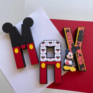 Mickey mouse custom 3D letters, Mickey party supplies,Mickey birthday party, Mickey birthday decorations, Mickey party theme, Mickey decor
