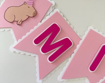 Capybara Banner, Cappy birthday, Capybara Party, Capybara decoration, Capybara Birthday kit, Capybara Birthday Supplies, Capybara decor