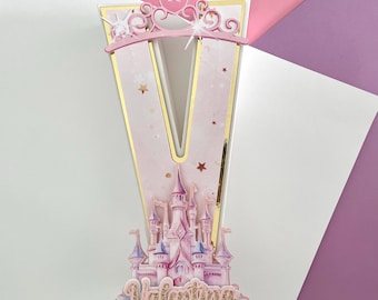 Princess 3D letter party, Princess Party Theme, Princess Birthday Keepsake, Princess Party Decor Princess centerpieces, Custom 3D letter