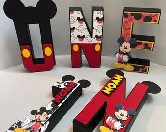 Micky Maus 3D Buchstaben, Partyzubehör, Micky 3D Buchstabe, Micky Geburtstagsfeier, Ein Micky Geburtstag, Micky Clubhaus 3D Buchstaben