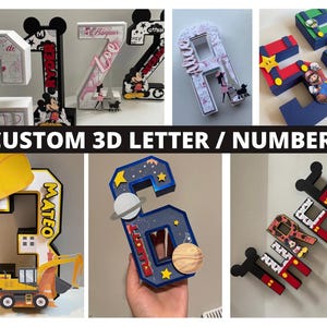 Letra 3D personalizada, Número 3D personalizado, Pedido personalizado, Artigos para festa, Produtos para festa com letras 3D, Números 3D para festa, Decoração para festa com letras 3D