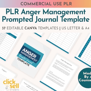 Anger Management Journal Canva Template: PLR Commercial Use