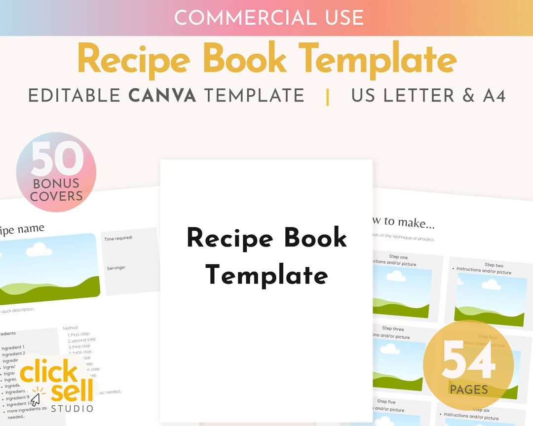 Recipe Book Template for Canva (1084172)