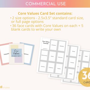 Core Values Card Game & Deck Canva Template for Business Coaching and ...