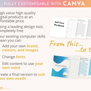 Self Care Workbook Editable Canva Template COMMERCIAL USE A4/US Letter ...