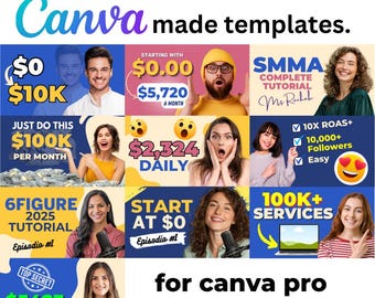 Plantillas de Canva para miniaturas de YouTube