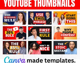 YouTube Thumbnail Canva Vorlagen | 10 bearbeitbare Designs zur Steigerung der Ansichten