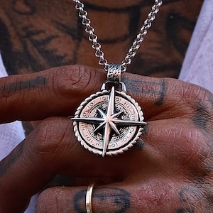 Zilveren Kompas Hanger Ketting – Handgemaakt Nautisch Sieraad Geïnspireerd door de Oceaan