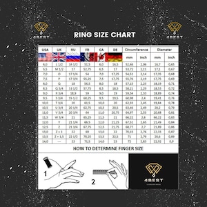 Check our size chart to ensure your ring fits perfectly. It helps you find the right size based on your finger circumference. If you are unsure about your size, contact us for assistance. We are happy to help you select the perfect fit.