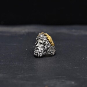 Close-up of the inner band, showcasing the option to add a personalized engraving. Turn this Zeus statement ring into a one-of-a-kind keepsake by adding a name, date, or special symbol, making it a cherished heirloom for those who appreciate Greek mythology and spiritual jewelry.