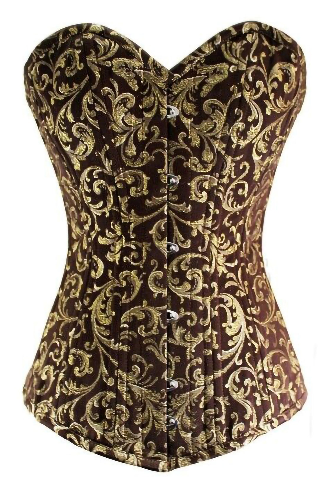 Ronnie Brocade Overbust Fashion Corset With Cups main image 1