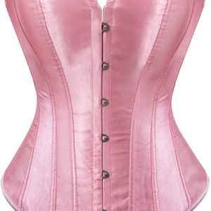 Pink satin Women&#39;s Over-bust Corset