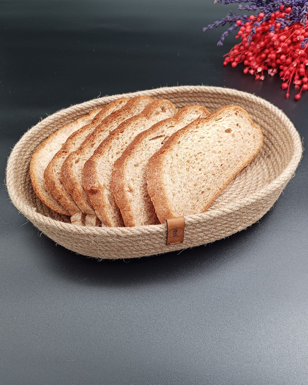 Bread Basket Sewed Jute Bread Basket Etsy