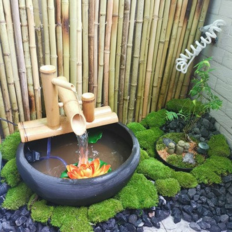 Japanese Shishi Odoshi Handmade Bamboo Water Fountain Etsy