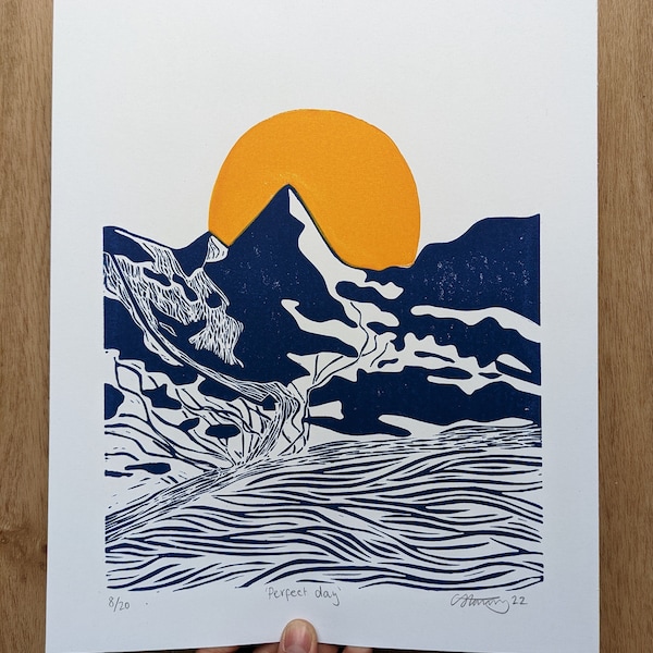 Perfect Day Linocut, Limited Edition