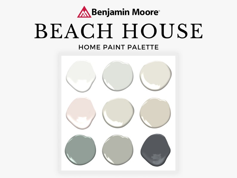 2022 Benjamin Moore Neutral Beach House Color Palette Etsy New Zealand