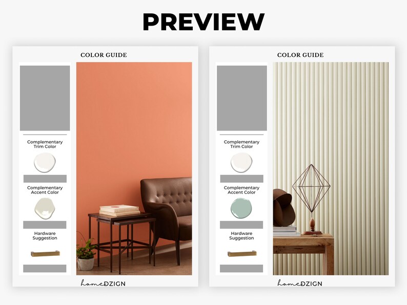 Midcentury Modern Color Palette Benjamin Moore Color Etsy