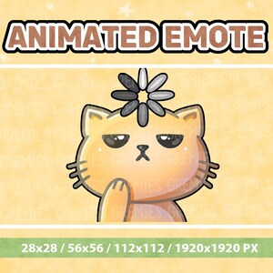 ANIMATED EMOTE! Animated Cute Cat Loading Emote - Instant Download - 1920x1920 112x112 56x56 28x28 - Twitch, Youtube, Discord