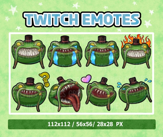 8 League of Legends Emotes Tahm Kench - Instant Download - 112x112